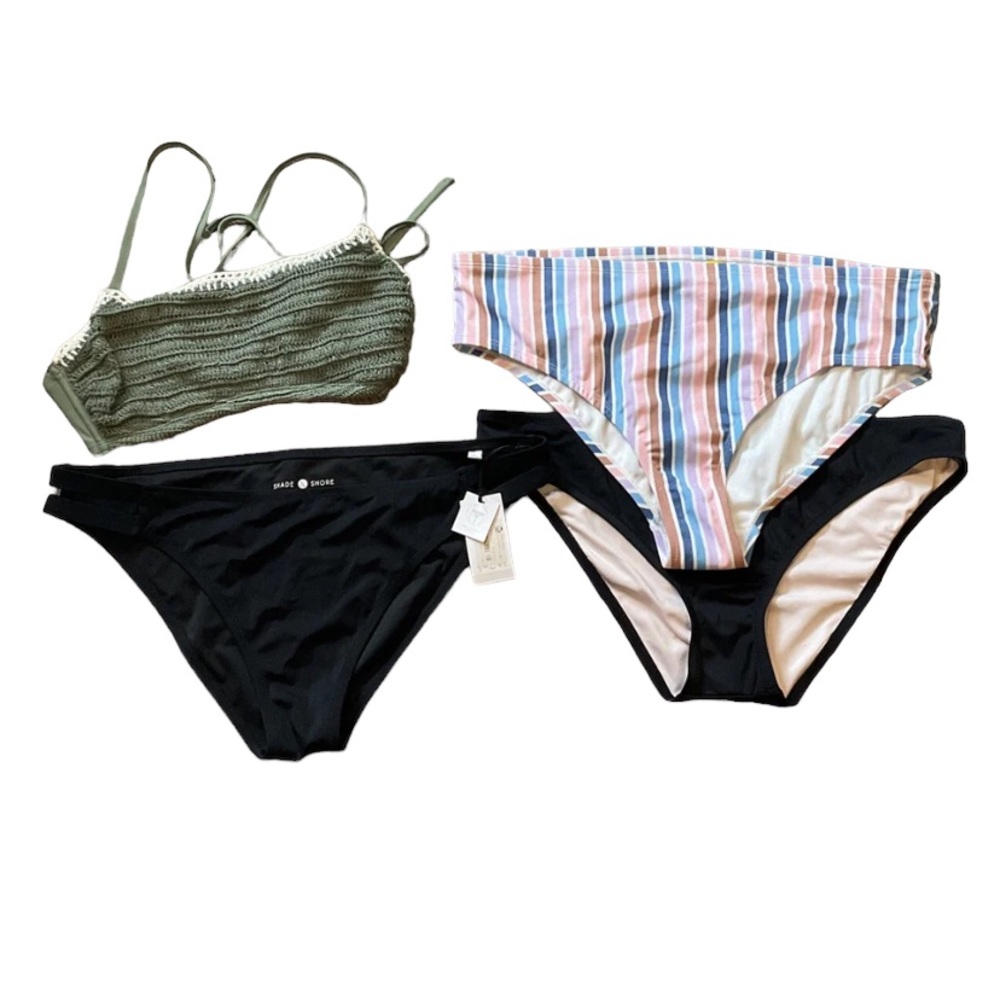 Lot of 4 **. 3 XL Bikini swim Bottoms & 1 top Shade Shore Xhileration